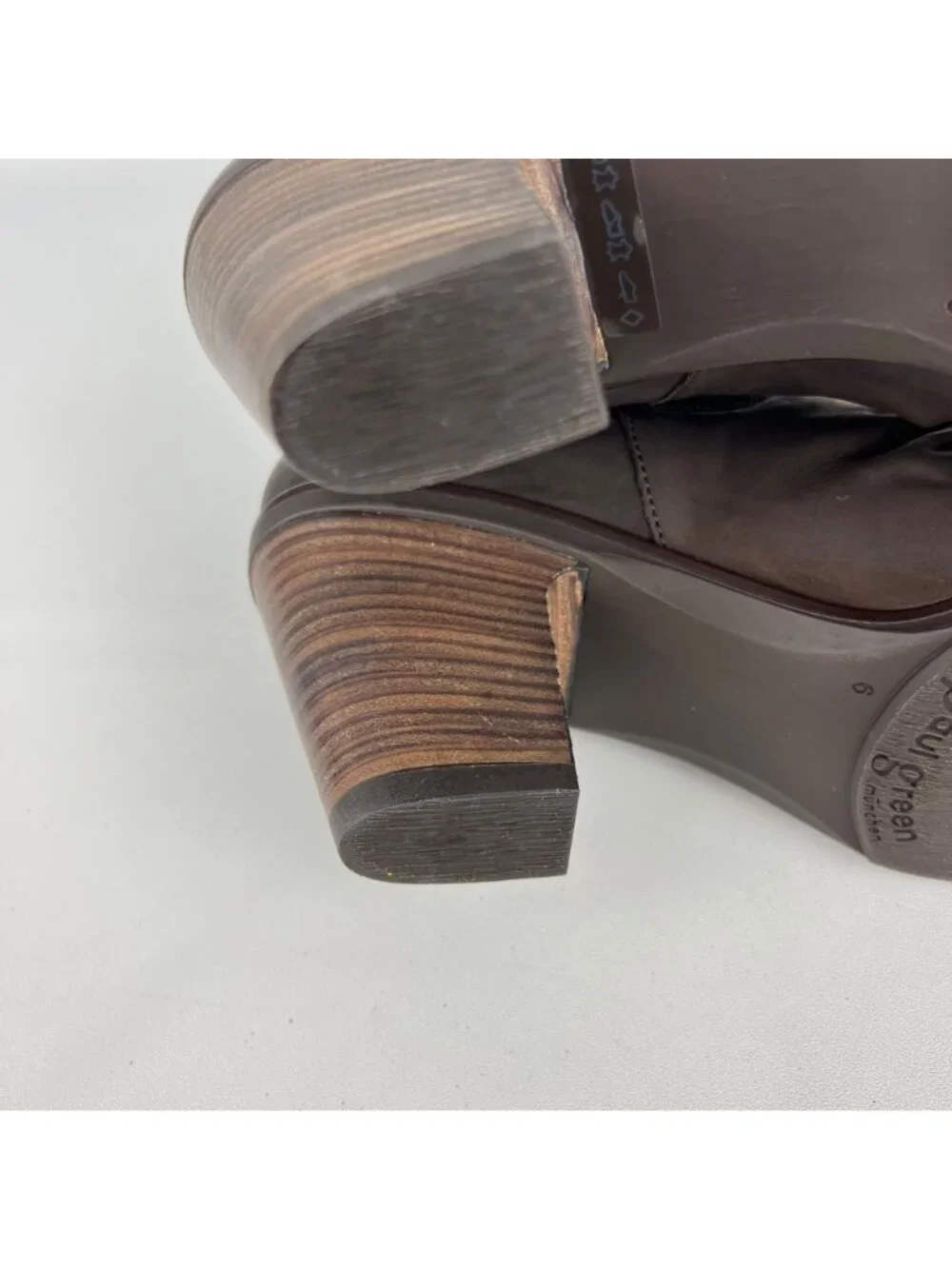 Paul Green Womens Jano Brown Leather Scrunch Chelsea Ankle Boot size US 8.5 UK 6